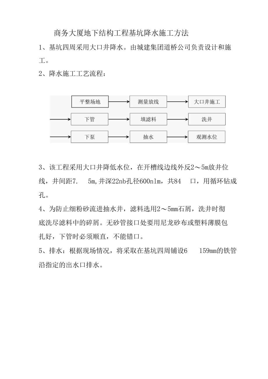 商务大厦地下结构工程基坑降水施工方法.docx_第1页