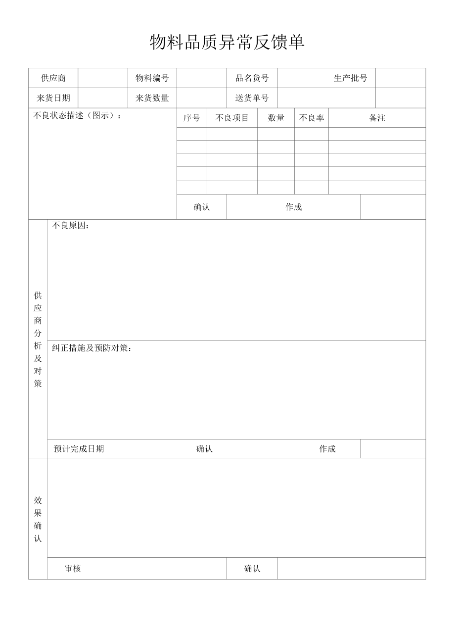 物料品质异常反馈单.docx_第1页