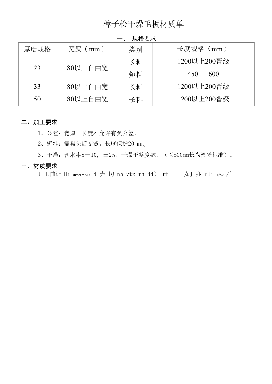 樟子松干燥毛板材质单.docx_第1页