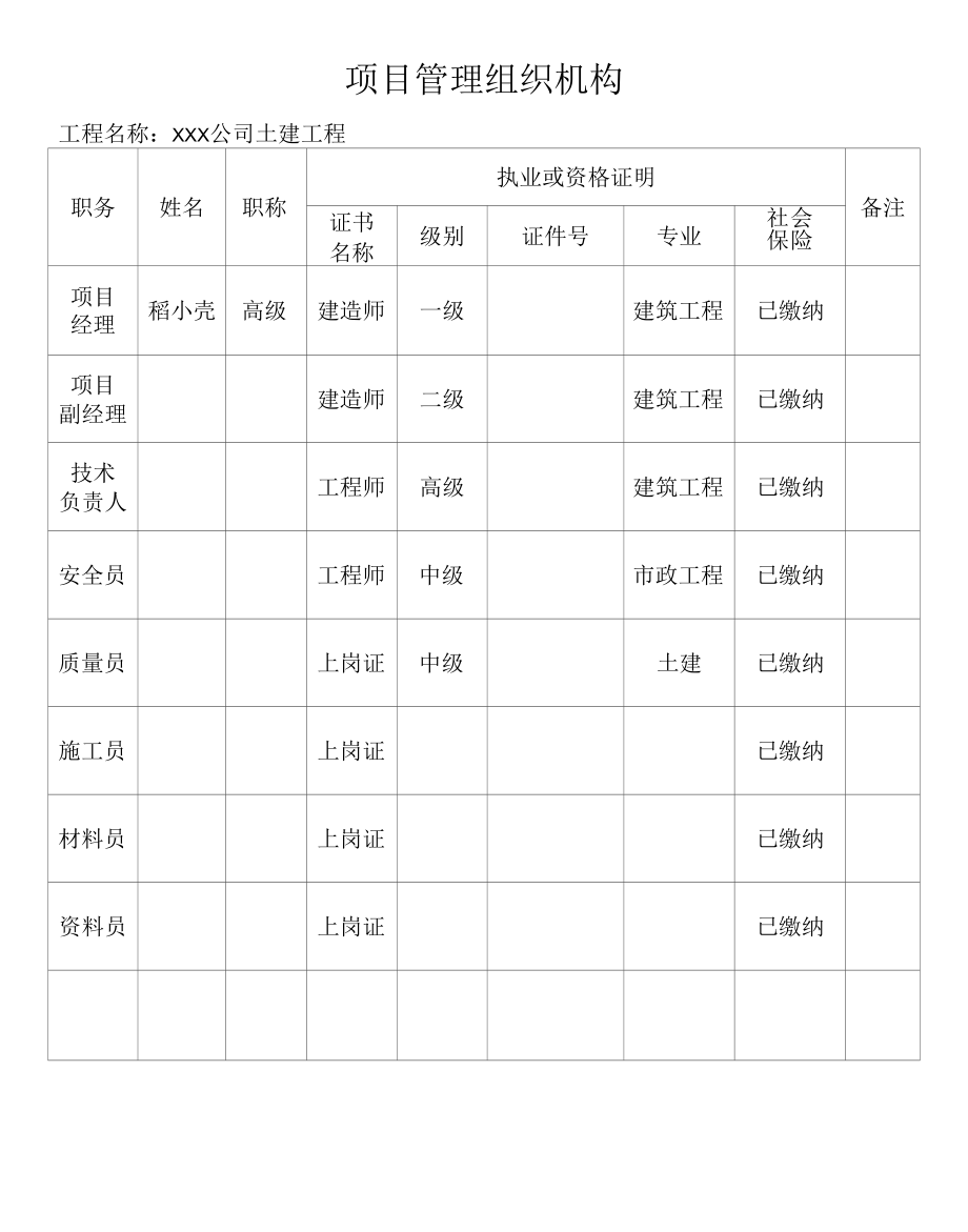 项目管理组织机构.docx_第1页