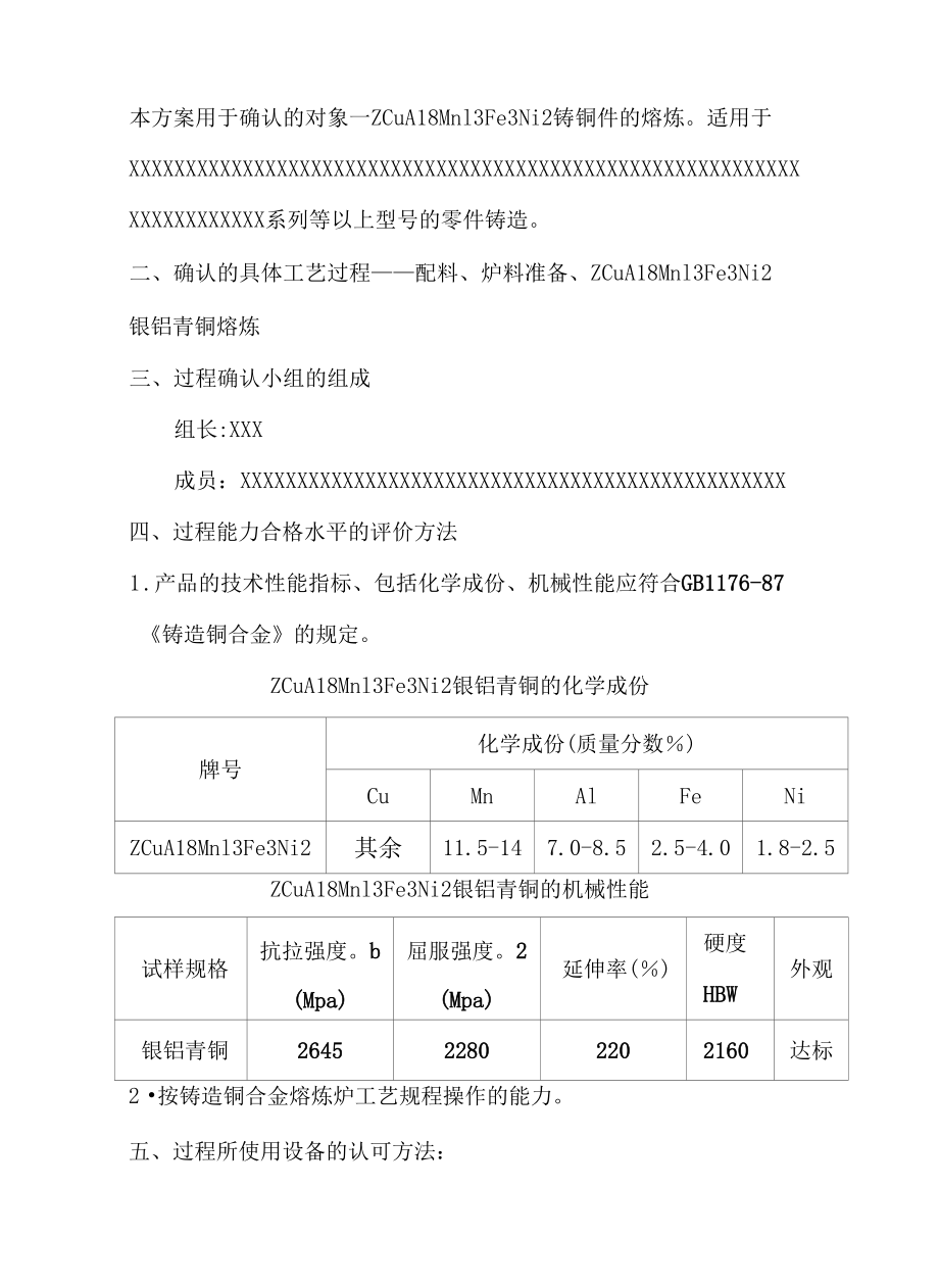 ZCuAl8Mn13Fe3Ni2铸造熔炼资格确认方案镍铝青铜铸造熔炼资格确认方案.docx_第2页