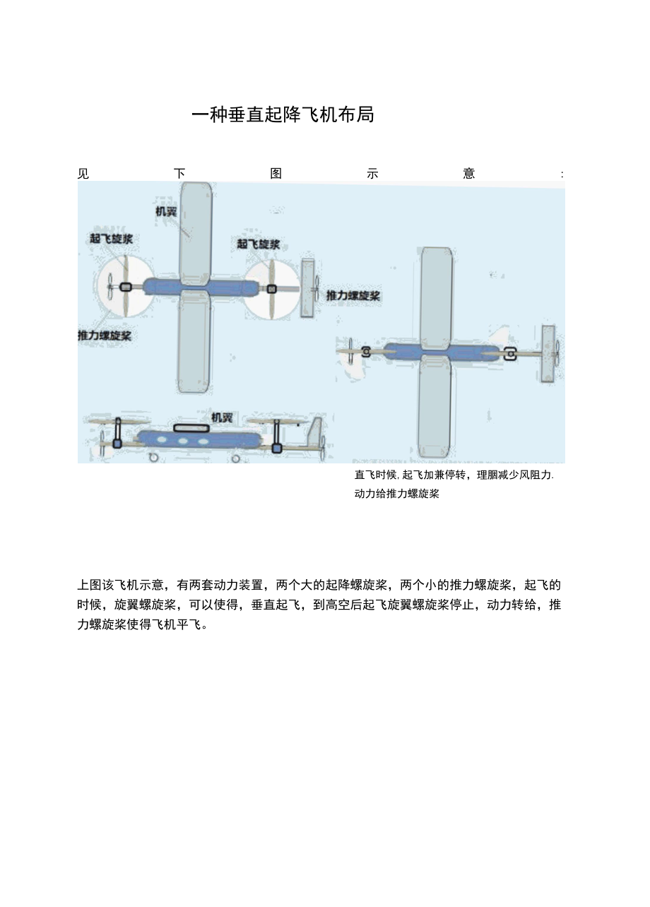 一种垂直起降飞机布局.docx_第1页