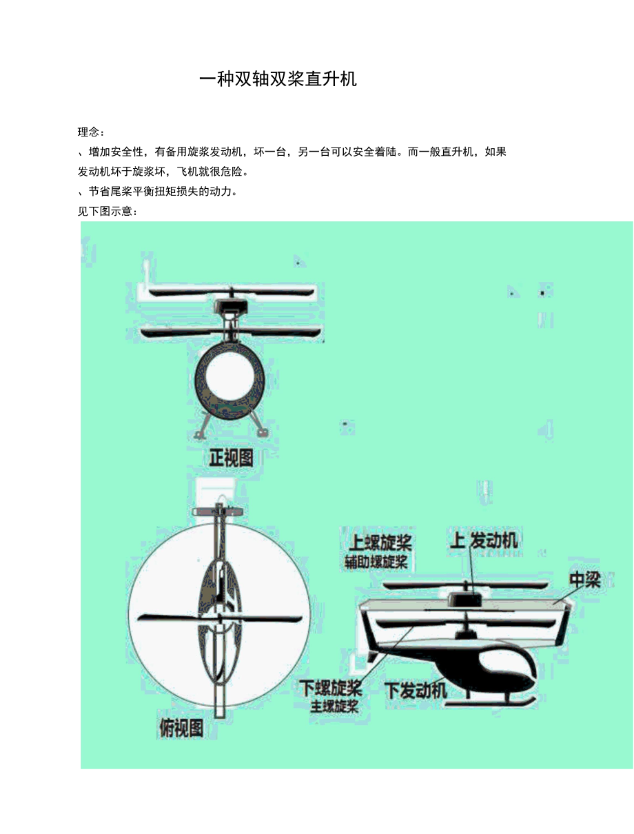 一种双轴双桨直升机.docx_第1页