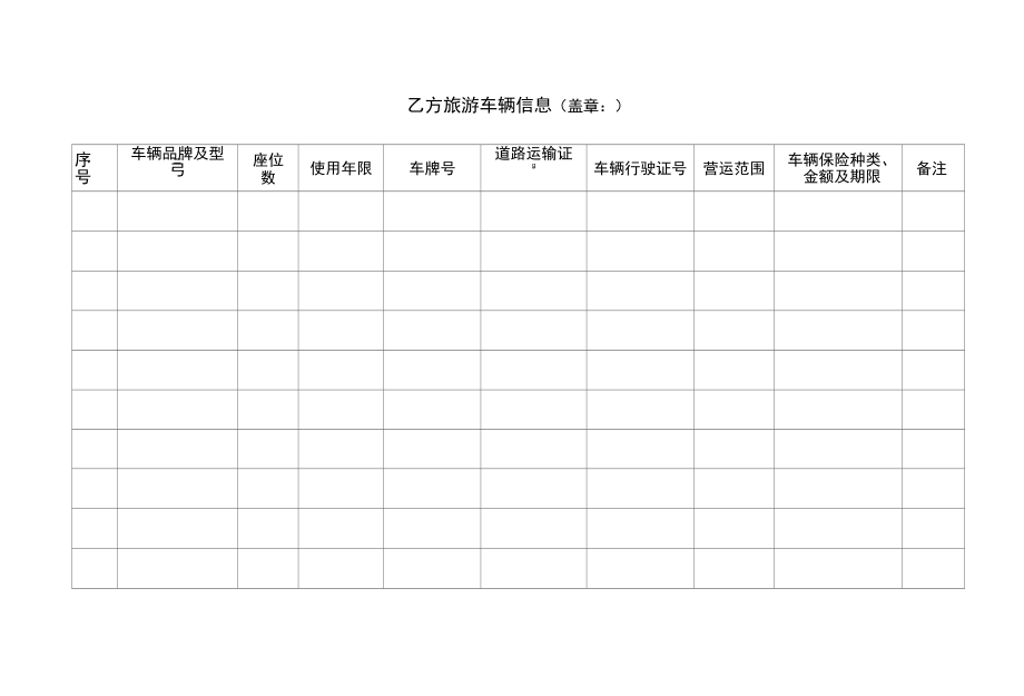 乙方旅游车辆信息.docx_第1页