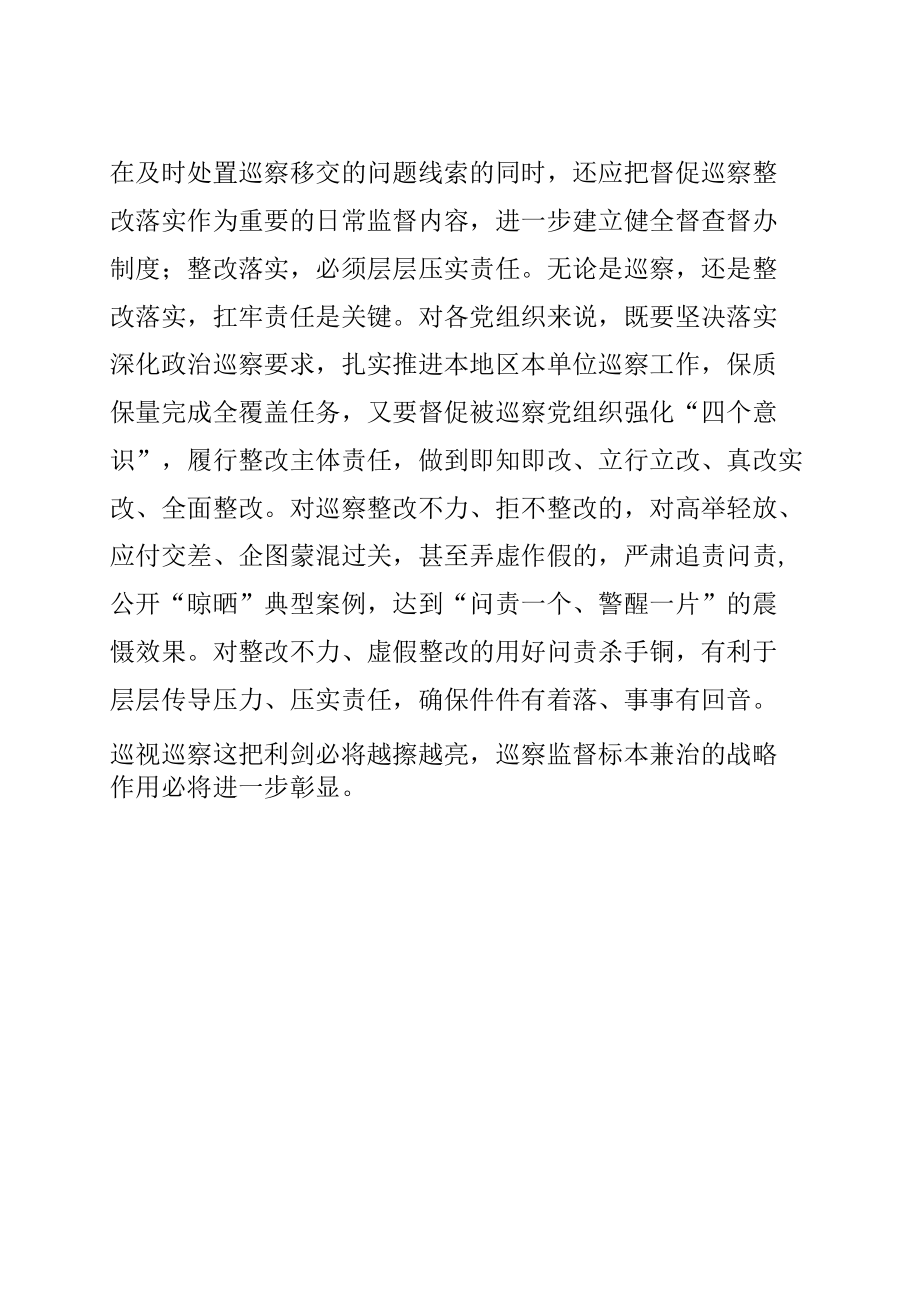 学习《加强巡视整改和成果运用的意见》心得体会之五.docx_第2页