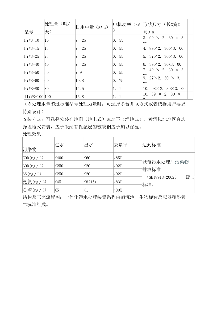 新农村社区生活污水一体化处理装置.docx_第2页