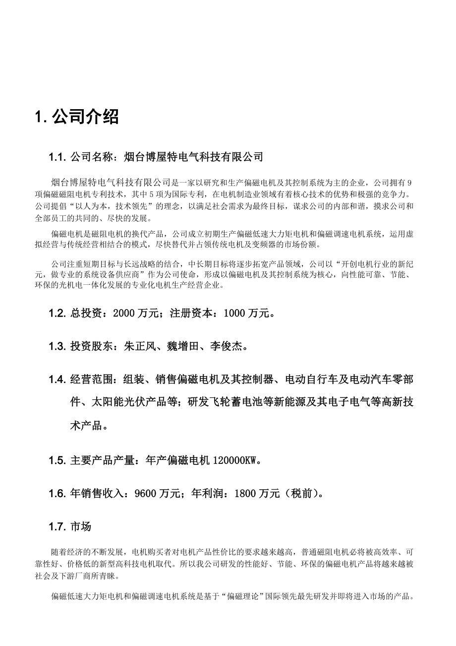 偏磁电机项目可行性研究报告0821.doc_第2页