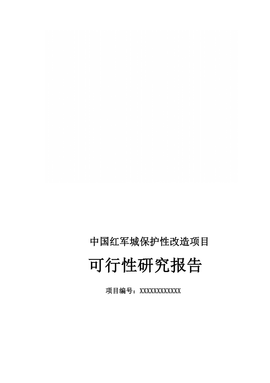 中国红军城保护性改造项目可行性研究报告.doc_第1页