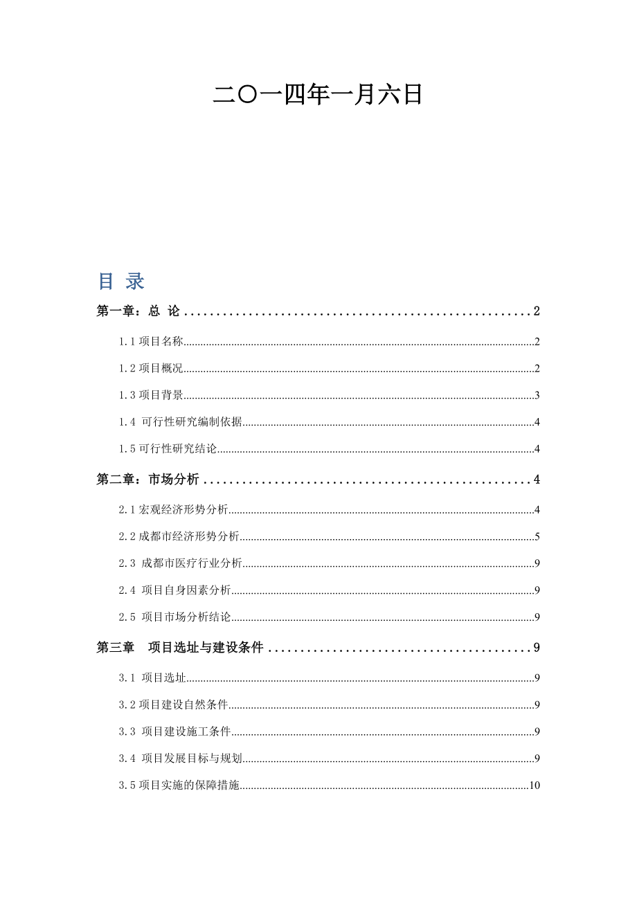 1国际诊所项目可行性研究报告全面标准.docx_第2页