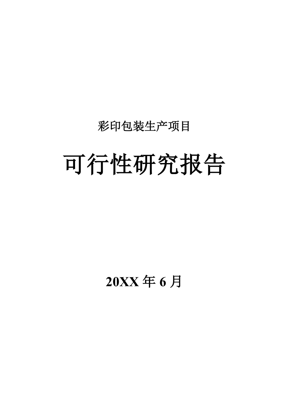 彩印包装生产项目可行性研究报告.doc_第1页