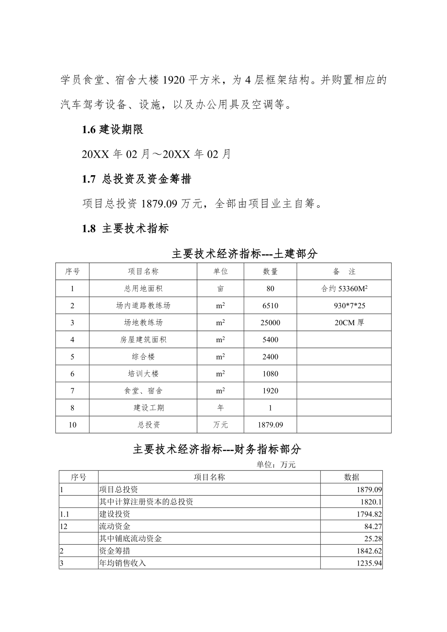 泗县综合类一级驾校项目可行性研究报告.doc_第3页