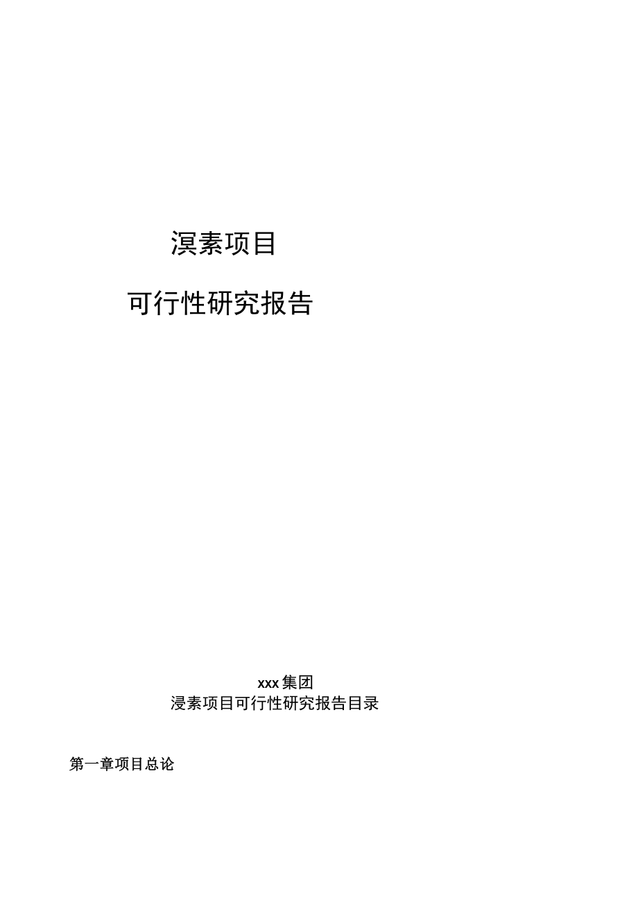 溴素项目可行性研究报告(参考模板范文).docx_第1页