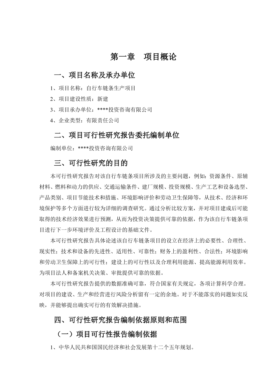 自行车链条项目可行性研究报告.doc_第2页