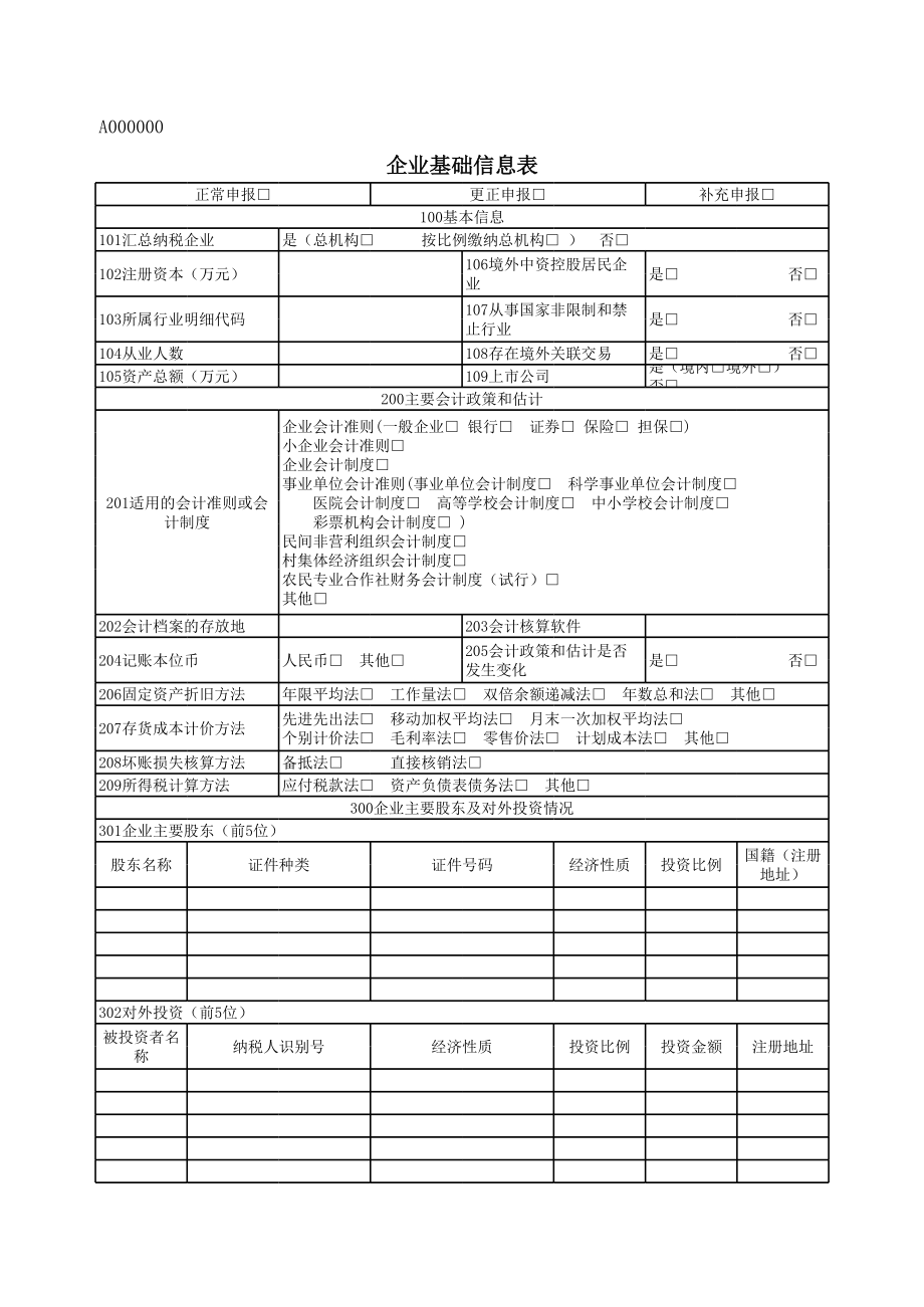 表格模板-企业年度所得税纳税表 精品.xls_第3页