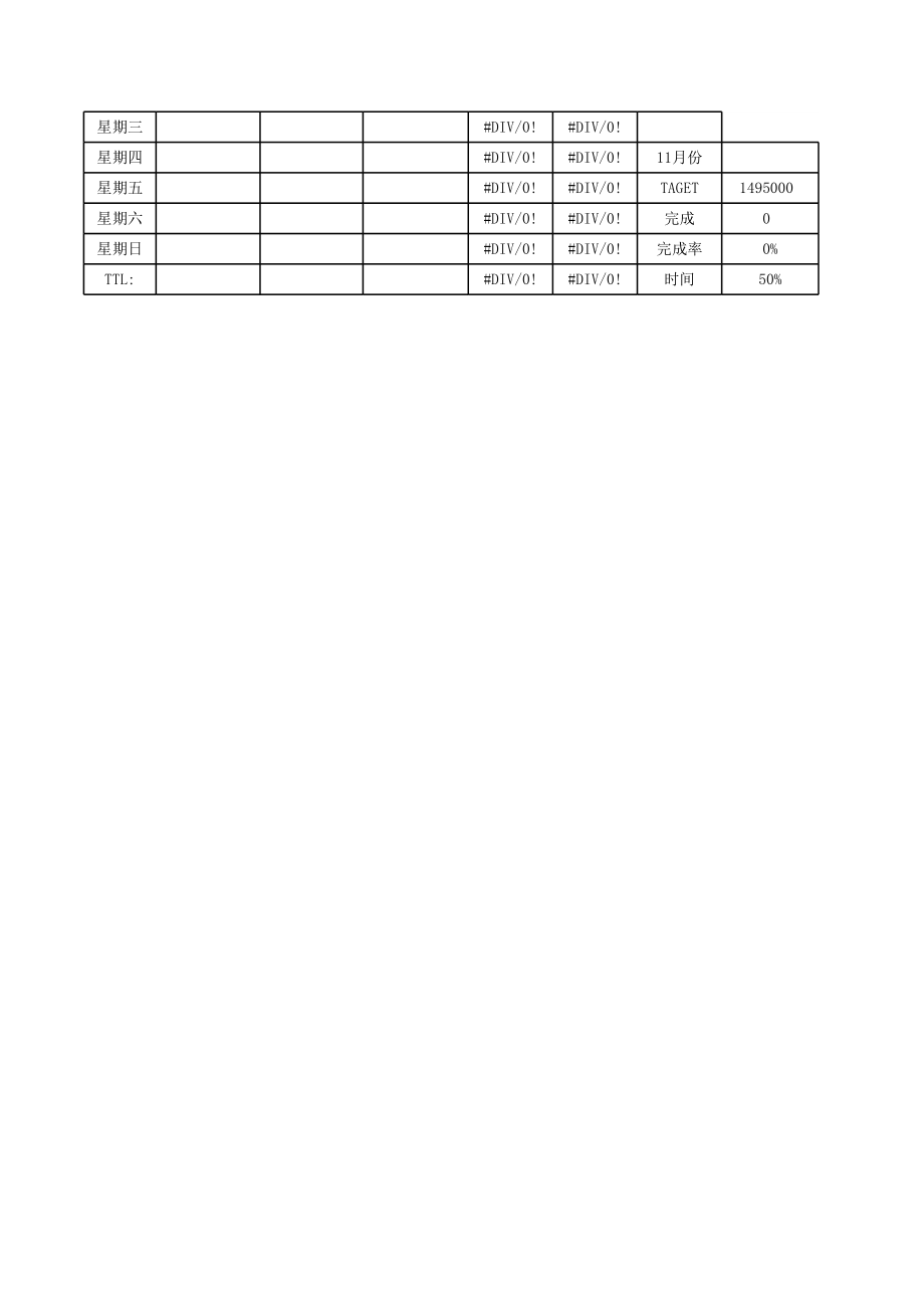 表格模板-XXXXXD周销售分析表销售部11 精品.xls_第3页