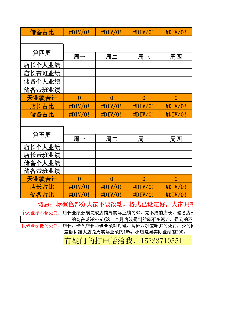 表格模板-三门峡陕源销量达成与两班对比表 精品.xls_第2页