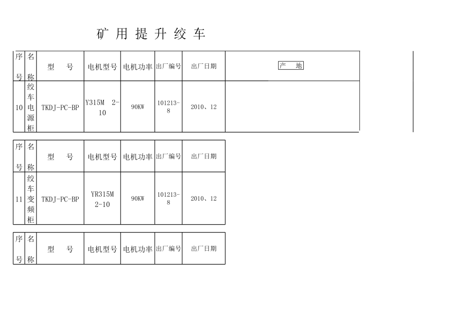 表格模板-设备统计表 精品.xls_第2页