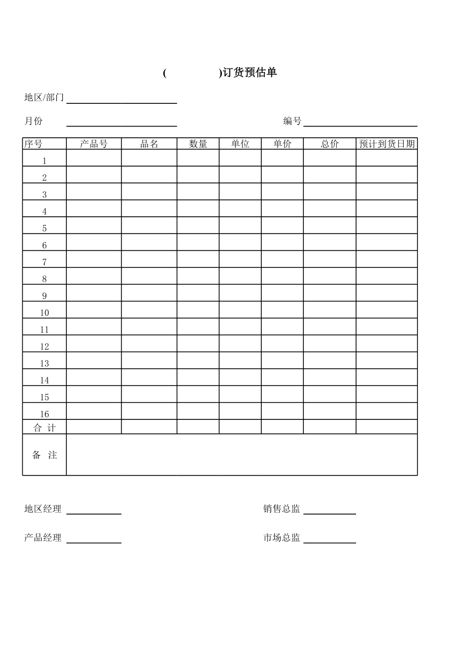 表格模板-商务管理表格 精品.xls_第1页