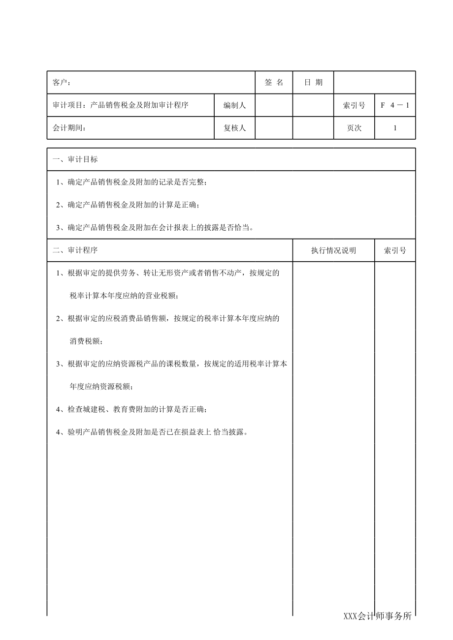 表格模板-销售税金及附加审核表 精品.xls_第1页