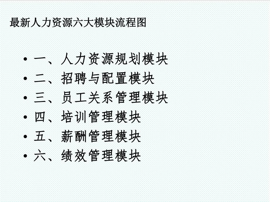 表格模板-hr6大模块流程图 精品.ppt_第1页