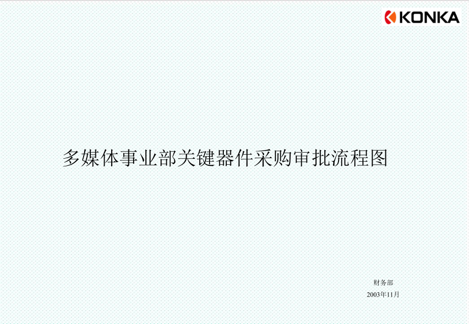 表格模板-多媒体事业部关键器件采购审批流程图请点击下载阅读康 精品.ppt_第1页