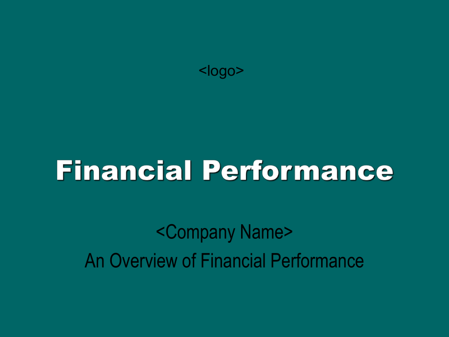 表格模板-管理表格financialperformance 精品.ppt_第1页