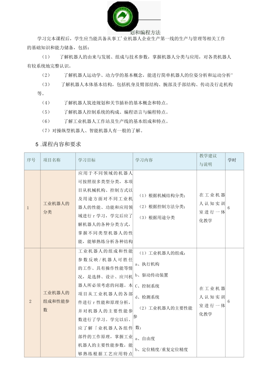 工业机器人技术基础课程标准.docx_第3页