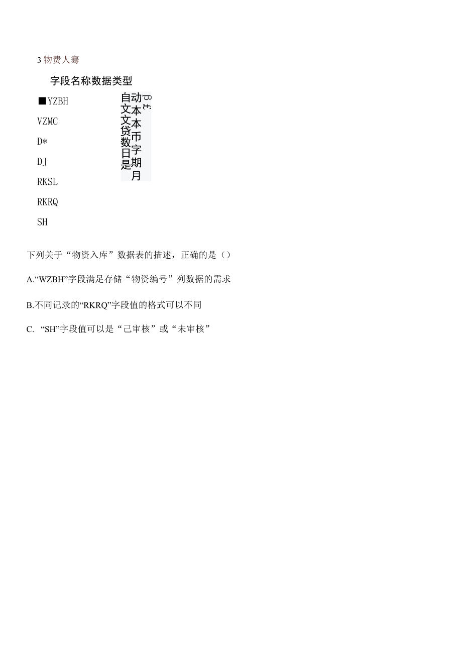 2022年1月浙江省普通高校招生选考科目考试信息技术试卷.docx_第3页