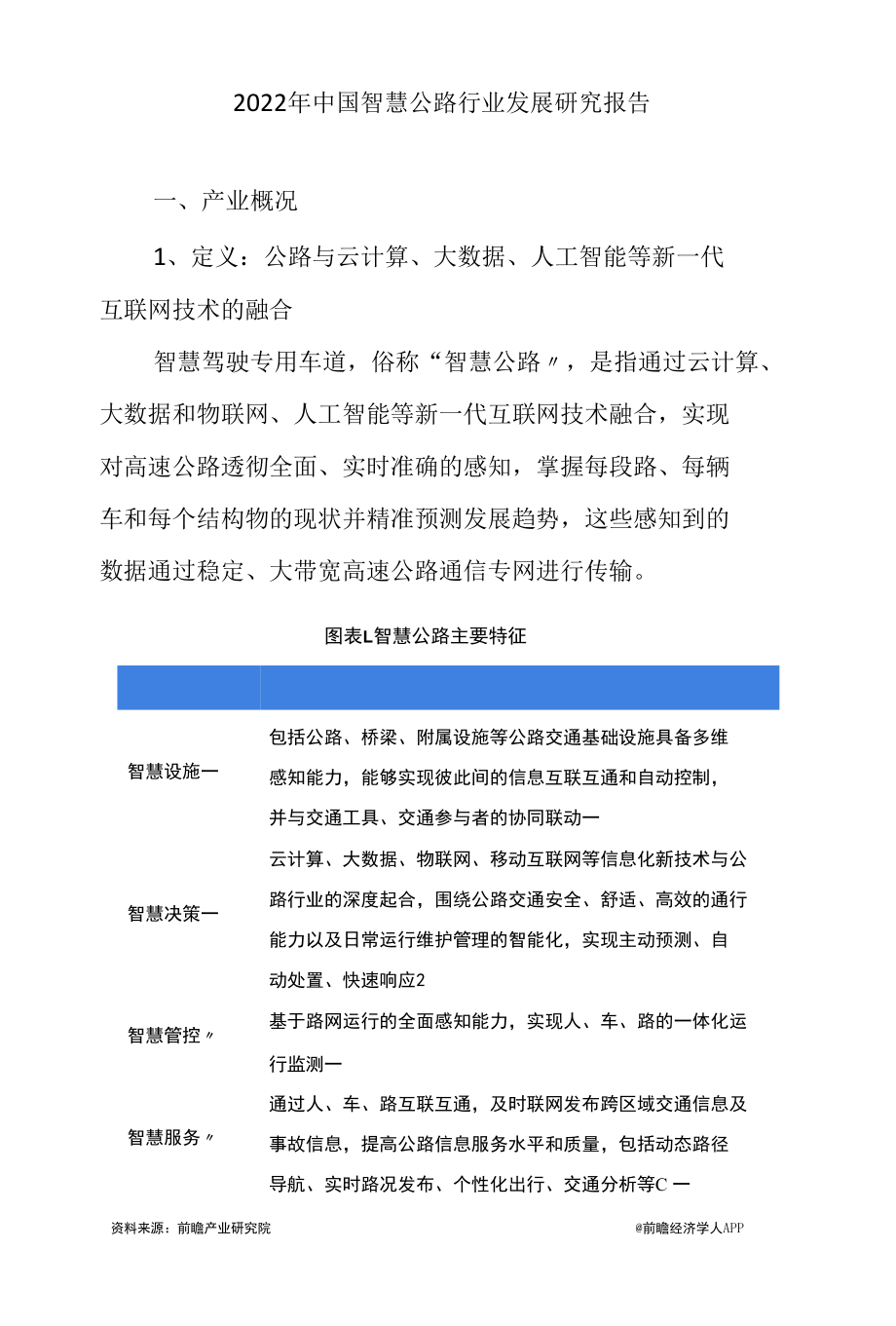 2022年中国智慧公路行业发展研究报告.docx_第1页