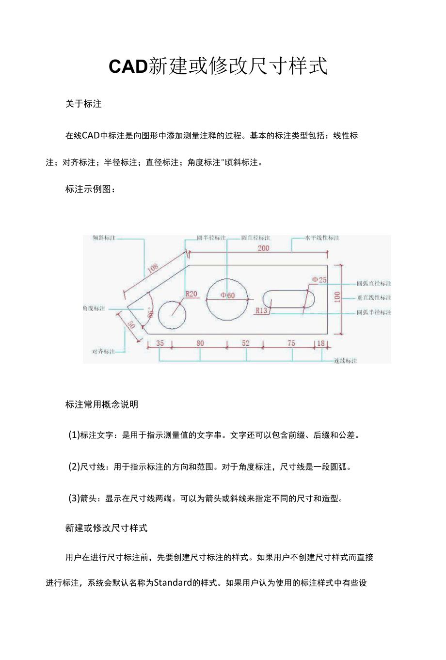 CAD新建或修改尺寸样式的方法.docx_第1页