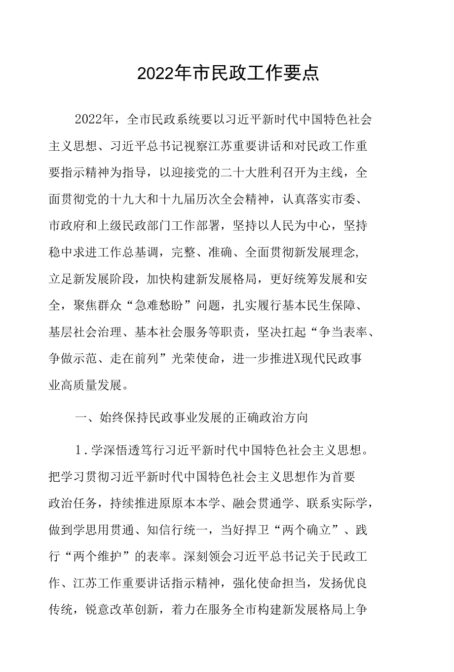 2022年市民政工作要点.docx_第1页