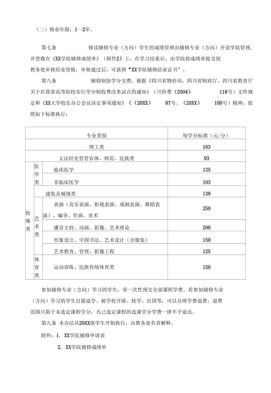 XX学院辅修制管理办法.docx_第2页