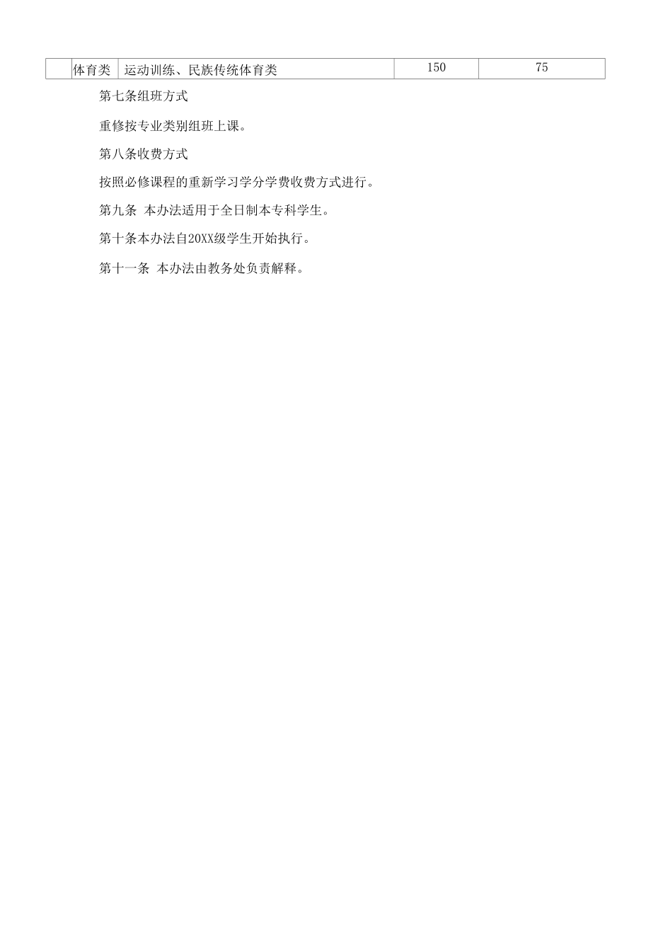 XX学院选修课程重修学分收费管理办法.docx_第2页