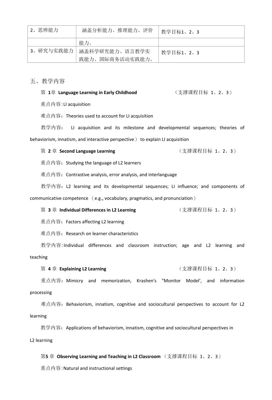 《语言学习理论》教学大纲.docx_第2页