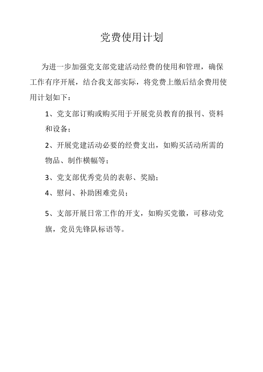 党费使用计划.docx_第1页