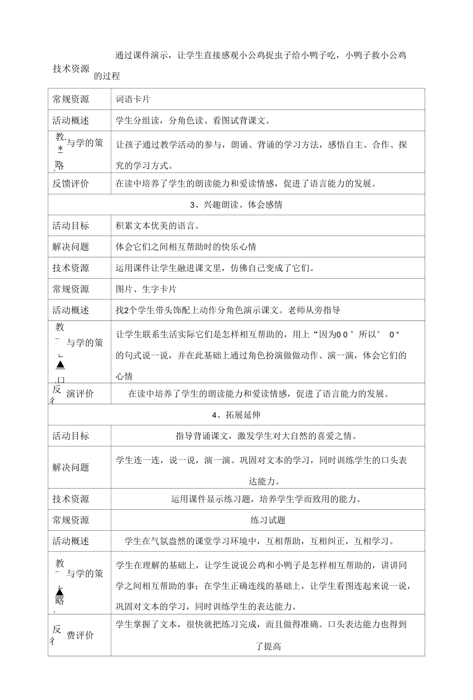 刘爱华《小公鸡和小鸭子》教学设计.docx_第3页