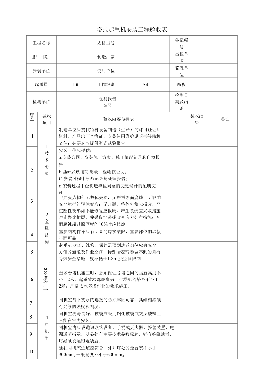 塔式起重机安装工程验收内容.docx_第1页