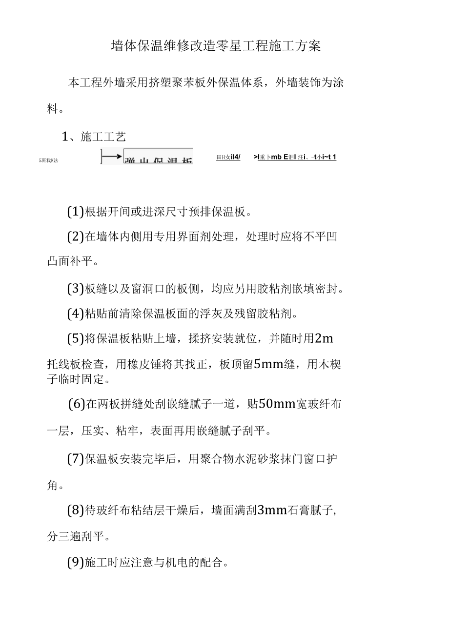 墙体保温维修改造零星工程施工方案.docx_第1页