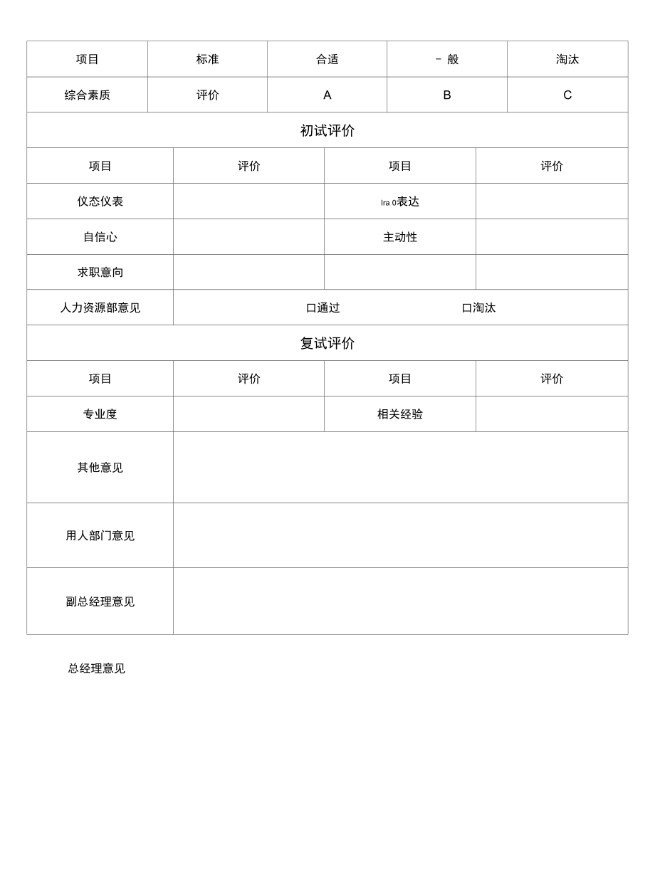 公司应聘登记表范本.docx_第2页