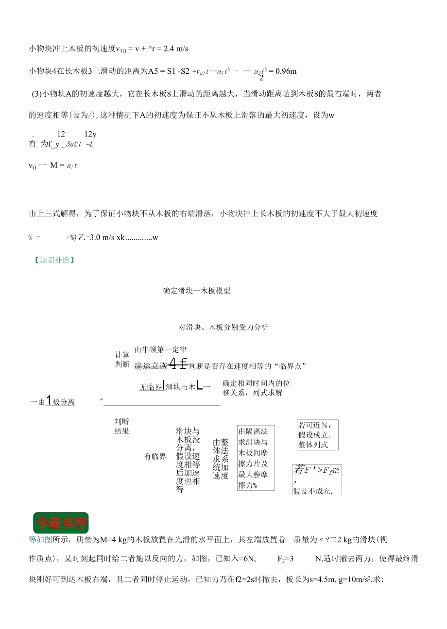 牛顿运动定律在滑板-滑块问题中的应用.docx_第2页