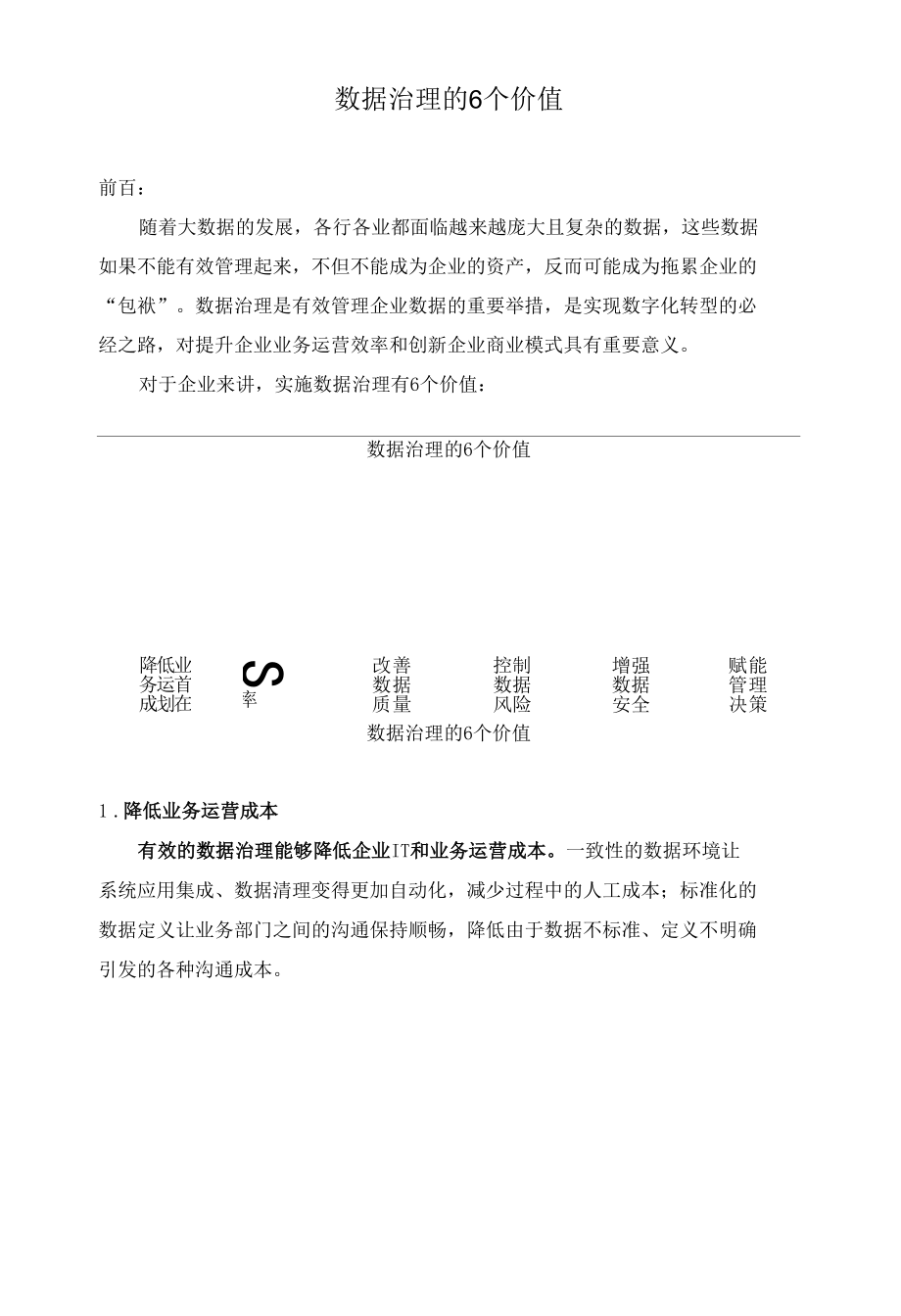 数据治理的6个价值.docx_第1页