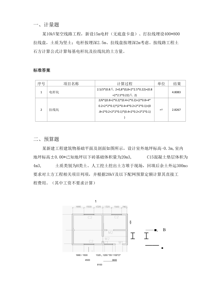 电力工程造价从业人员专业能力评价考试测试题.docx_第1页