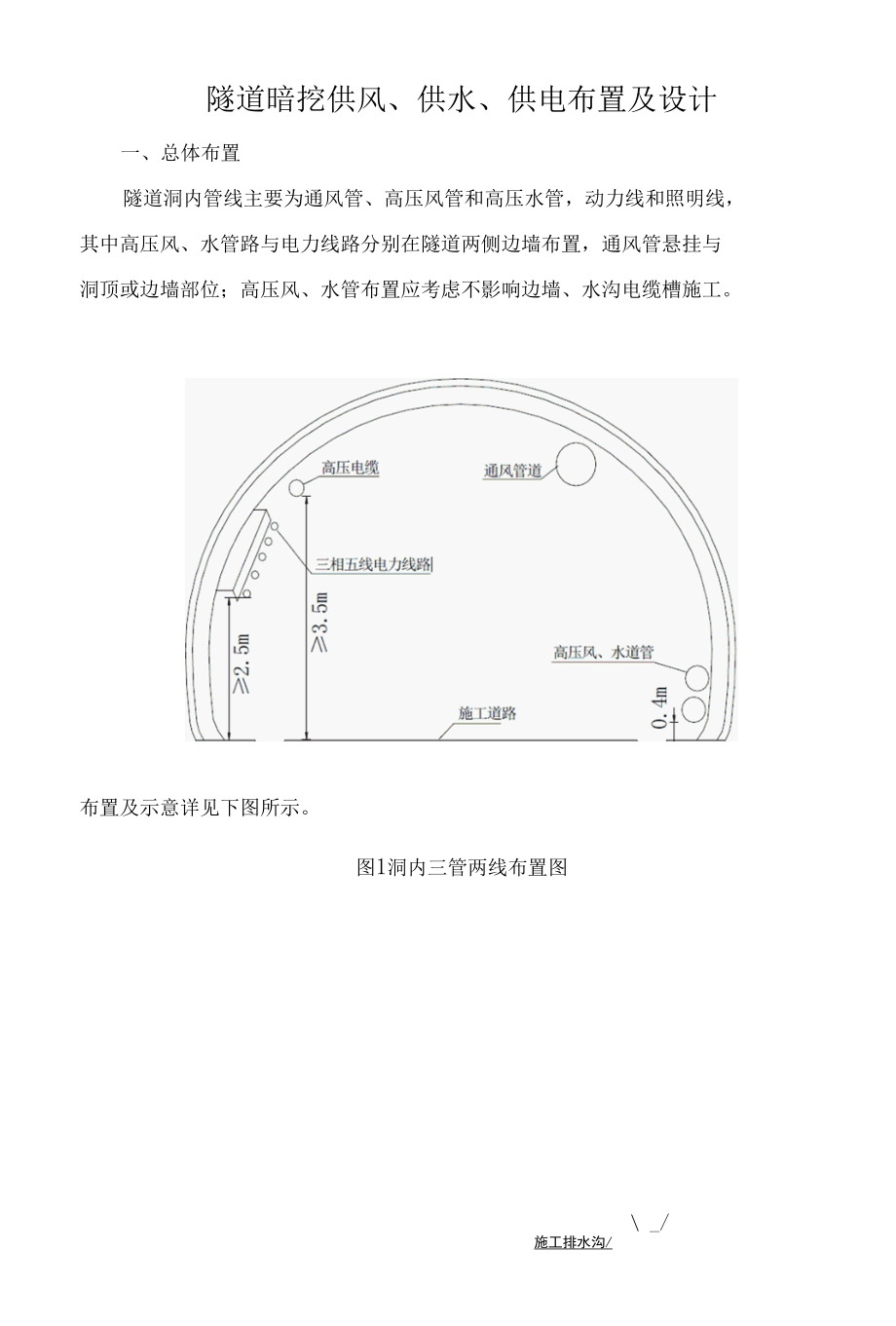 隧道暗挖风水电布置及设计.docx_第1页