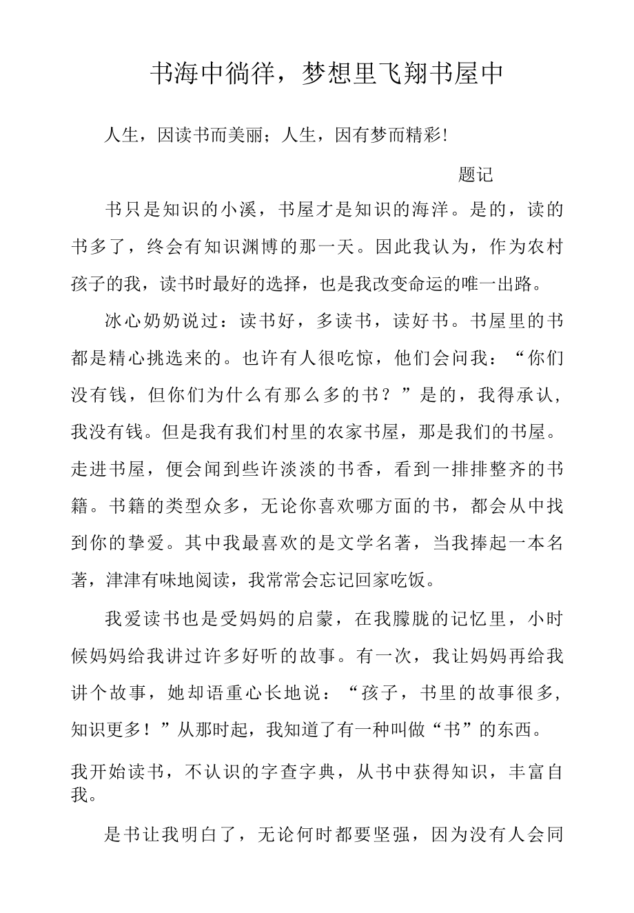 书海中徜徉梦想里飞翔.docx_第1页