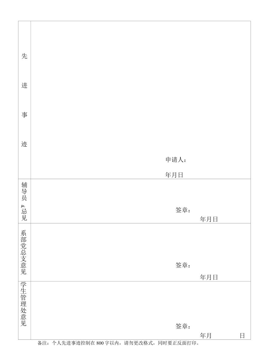 “三好学生”、“优秀学生干部”、申请表.docx_第2页