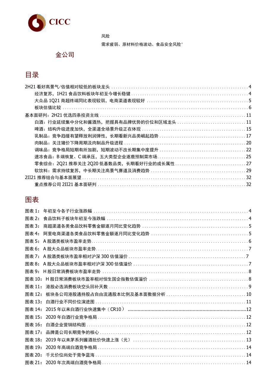 【餐饮外卖-研报】食品饮料行业2H21投资策略：高端白酒稳健、次高端盈利存弹性餐饮供应链高成长_市.docx_第2页