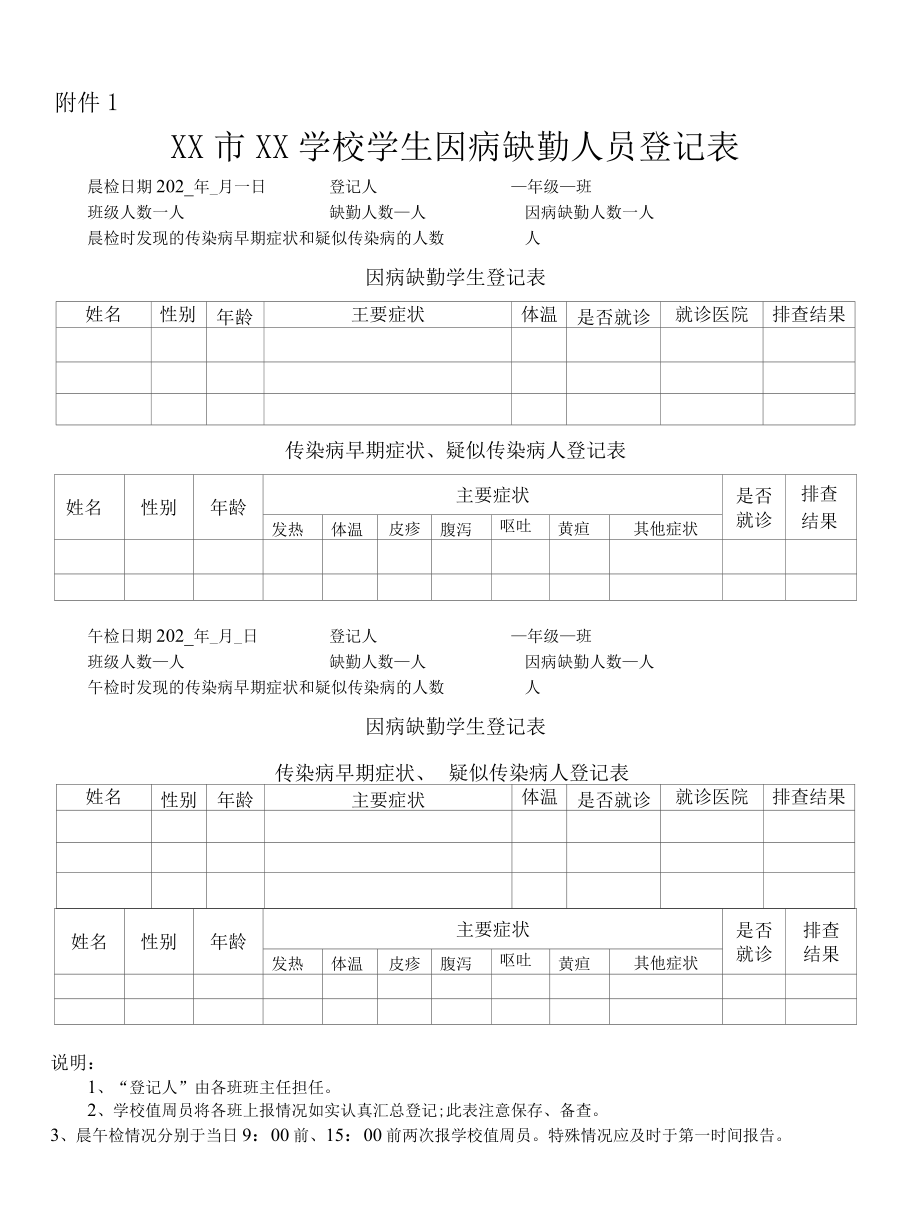 2022年学校因病缺勤登记与病因追踪制度（附登记表格）.docx_第3页