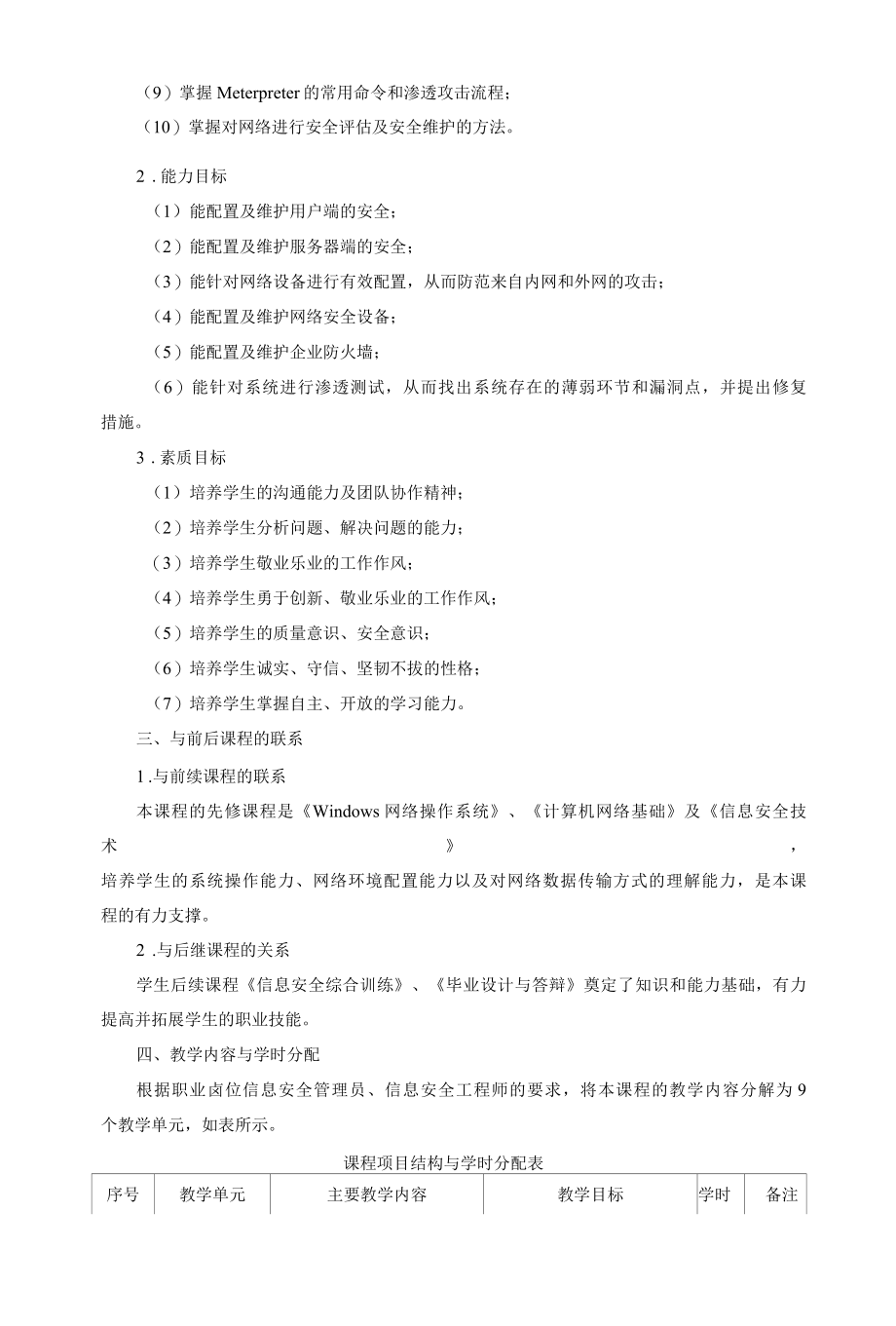 《网络攻击与防范》课程标准.docx_第2页