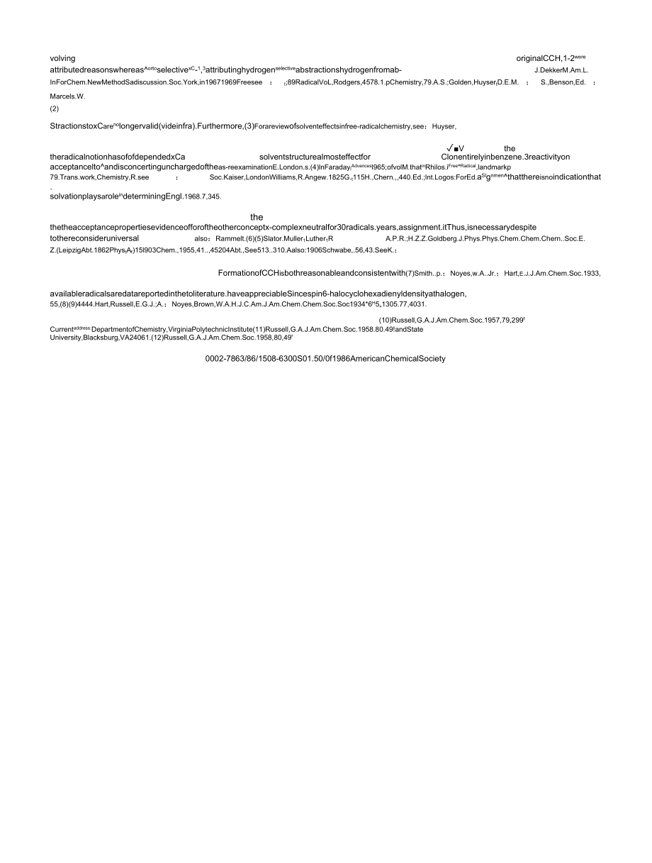 Chlorine Atom／Benzene System. 1 .The Role of the 6-Chlorocyclohexadienyl Radical.docx_第3页