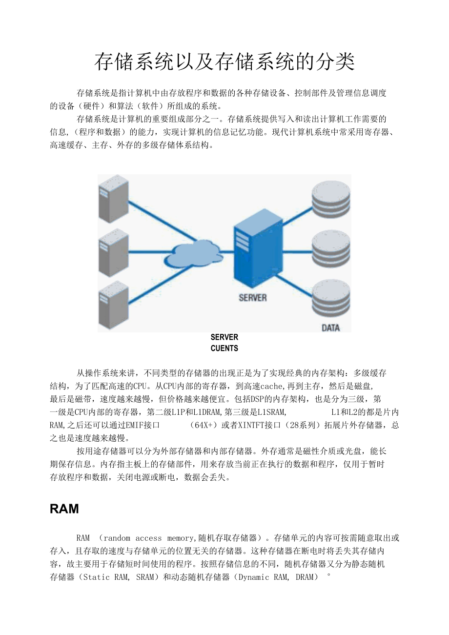 存储系统以及存储系统的分类.docx_第1页